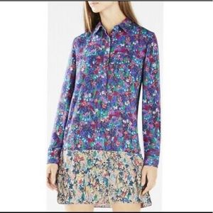 Bcbg MaxAzria "Bradyn" Floral Shirt Dress Size XXS